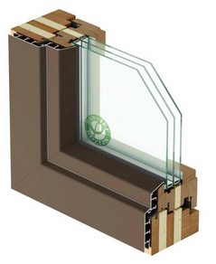 Houtalu passiefkozijn